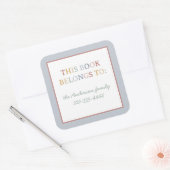 ボホパステルホームスクールプレート スクエアシール (封筒)