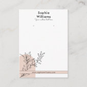 ボホパステルモダンイヤリングジュエリーディスプレイカード コーリングカード (正面)