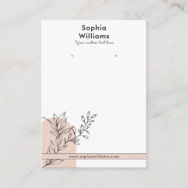 ボホパステルモダンイヤリングジュエリーディスプレイカード コーリングカード