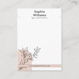 ボホパステルモダンネックレスジュエリーディスプレイカード コーリングカード