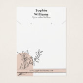 ボホパステルモダンネックレス&イヤリングディスプレイカード (正面)