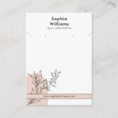 ボホパステルモダンネックレス&イヤリングディスプレイカード コーリングカード (正面)