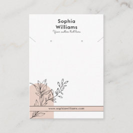 ボホパステルモダンネックレス&イヤリングディスプレイカード コーリングカード