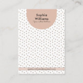 ボホパステルモダンネックレス&イヤリングディスプレイカード コーリングカード (裏面)