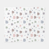 ボホパステルモダンレインボーズ フリースブランケット (正面(横))