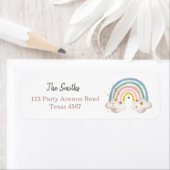 ボホパステルモダンレインボー差出人住所ラベル ラベル (インサイチュ)