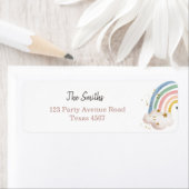 ボホパステルモダンレインボー差出人住所ラベル ラベル (インサイチュ)