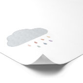 ボホパステルレインボードロップクラウドプリント ポスター (角)