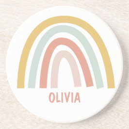 ボホパステルレインボーパーソナライズされた コースター