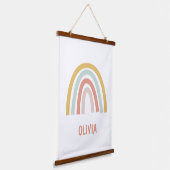 ボホパステルレインボーパーソナライズされた 吊り下げ型タペストリー (傾斜あり)