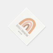 ボホパステルレインボーファースト誕生日ナプキンス スタンダードカクテルナプキン (角)