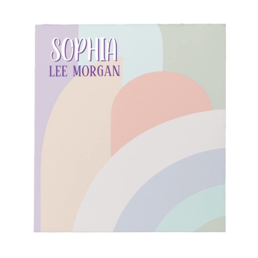 ボホパステルレインボー ノートパッド (正面)