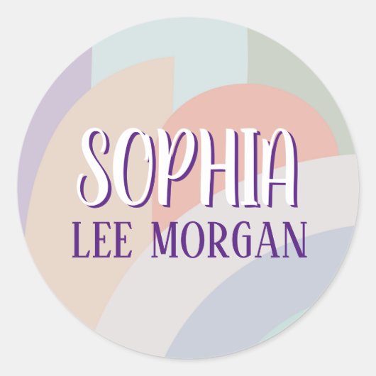 ボホパステルレインボー ラウンドシール (正面)