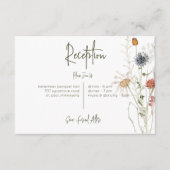 ボホパステルワイルドフラワーズモダンフローラ披露宴 エンクロージャーカード (正面)