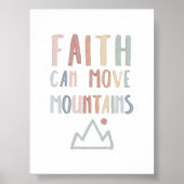 ボホパステル信仰は山を移動することができますプリント ポスター (正面)