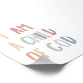 ボホパステル私は神のプリントの子 ポスター (角)