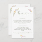 ボホパステル花エレガント書道結婚のE エンクロージャーカード (正面/裏面)