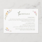 ボホパステル花エレガント書道結婚ズ エンクロージャーカード (正面)