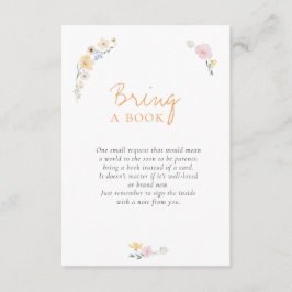 ボホパステル花書道ベビーシャワー エンクロージャーカード