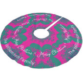 ボホパターカラフルンピンクグリーントレンディークリスマス ブラッシュドポリエステルツリースカート (アングル)