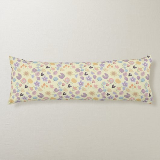 ボホパターン02.wイエローBG ボディピロー (正面)