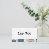 ボホパターン |抽象芸術幾何学的パターン 名刺 (スタンド正面)