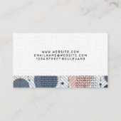 ボホパターン |抽象芸術幾何学的パターン 名刺 (裏面)