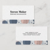 ボホパターン |抽象芸術幾何学的パターン 名刺 (正面/裏面)