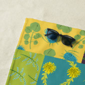 ボホパッチワークキルトとハートの形状パーソナライズされた ビーチタオル (インサイチュ)