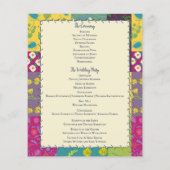 ボホパッチワークキルトマクシマリスト結婚式 プログラム (裏面)