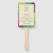 ボホパッチワークキルトマクシマリスト結婚式 プログラム ハンドファン (裏面)