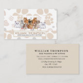 ボホパピエレガントドッグスドッグウォーカーペットシッター コーリングカード (正面/裏面)