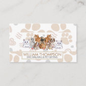 ボホパピエレガントドッグスドッグウォーカーペットシッター コーリングカード (正面)