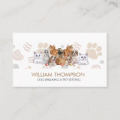 ボホパピエレガントドッグスドッグウォーカーペットシッター コーリングカード (正面)
