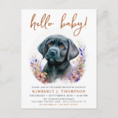 ボホパピモダンー犬テラコッタベビーシャワー インビテーションポストカード (正面)