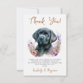 ボホパピモダンー犬テラコッタベビーシャワー サンキューカード (正面)