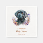 ボホパピードグテラコッタベビーモダンバシャワー スタンダードカクテルナプキン (正面)