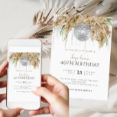 ボホパマスグラスディスコボールエージ誕生日 招待状