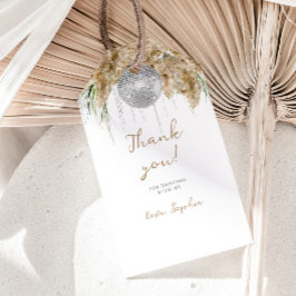 ボホパマスグラスディスコボール誕生日パーティー ギフトタグ