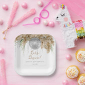 ボホパマスグラスディスコボール誕生日パーティー ペーパープレート (パーティー)