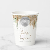 ボホパマスグラスディスコボール誕生日パーティー 紙コップ (裏面)