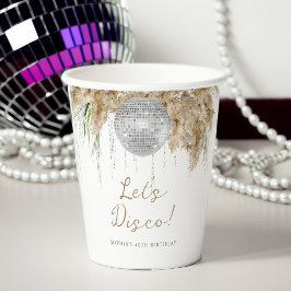 ボホパマスグラスディスコボール誕生日パーティー 紙コップ