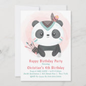 ボホパンダベア4th誕生日招待状 (正面)
