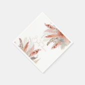 ボホパンパエレガントスグラスベイビーシャワー スタンダードカクテルナプキン (角)