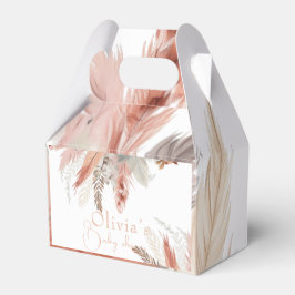 ボホパンパエレガントスグラスベイビーシャワー フェイバーボックス