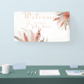 ボホパンパエレガントスグラスベイビーシャワー 横断幕 (トレードショー)