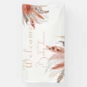 ボホパンパエレガントスグラスベイビーシャワー 横断幕 (縦)