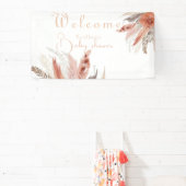 ボホパンパエレガントスグラスベイビーシャワー 横断幕 (インサイチュ)