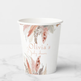 ボホパンパエレガントスグラスベイビーシャワー 紙コップ