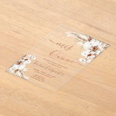 ボホパンパスキンセアニェラアクリル アクリル招待状 (レイダウン)